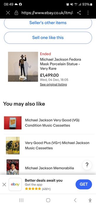 Michael Jackson statueta portelan