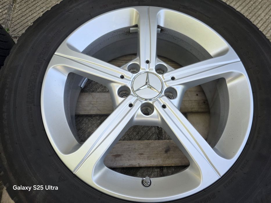 Лети джанти 17ки 5х112 Mercedes + зимни гуми 215/65/17 Bridgestone