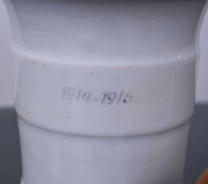 Mojar de propaganda Piua porțelan Mortar 1914- 1916 German WW1 Morser