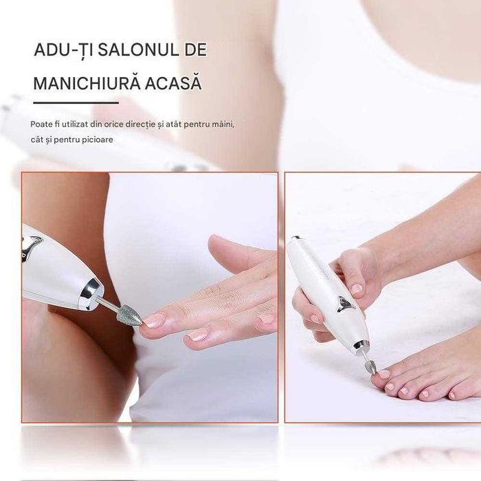 Pila electrica manichiura-pedichiura, reincarcabila, Livrare Gratuita