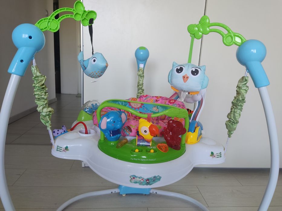 KIKKA BOO бебешко Бънджи на стойка FOREST FUN РОЗОВ