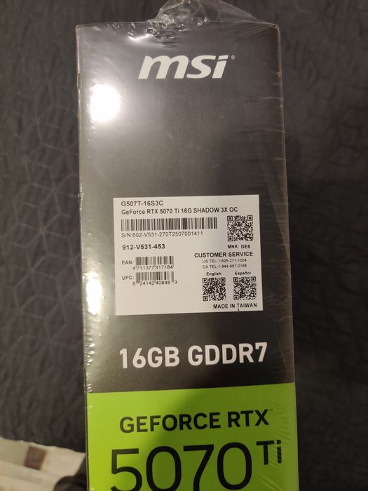 Видео карта 5070 ti  GEFORCE  RTX  SHADOW 3X