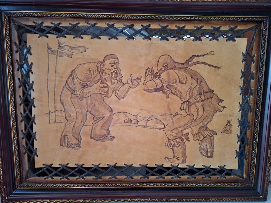 Картина, выполненная на коже