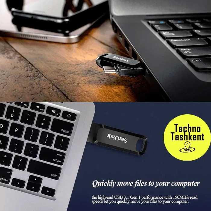 SanDisk Ultra Dual Drive 128gb otg Type-c usb 3.1 (Garantiya)