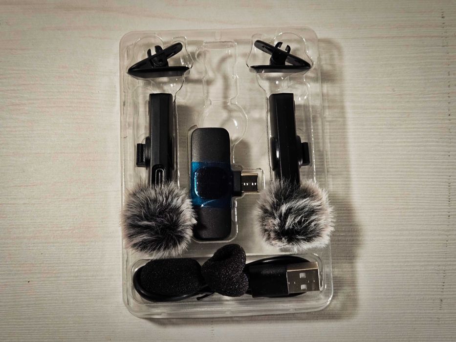 Set 2 Microfoane Wireless Lavaliere Cu USB-C