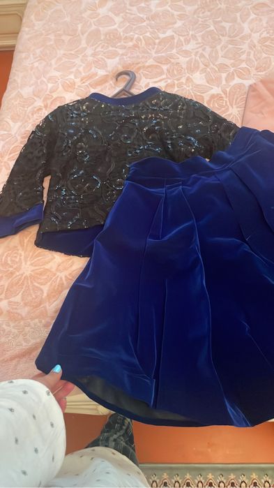 Двойка кофта и юбка, туфли