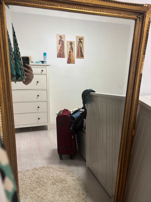 Oglinda Vintage rama lemn auriu