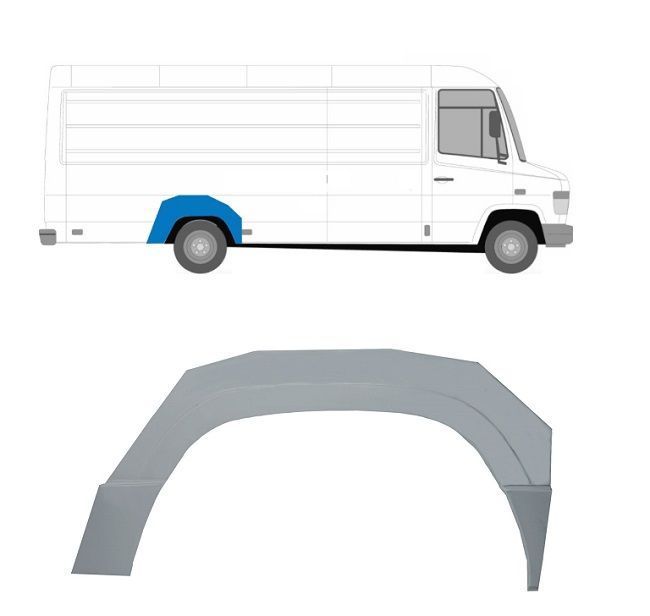 Segment exterior reparatie aripa spate Mercedes 512d-814 Da, (Vario) 09.1996-, spate, Dreapta
