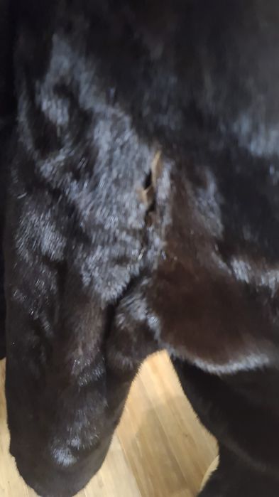 Норковая шуба с капюшоном