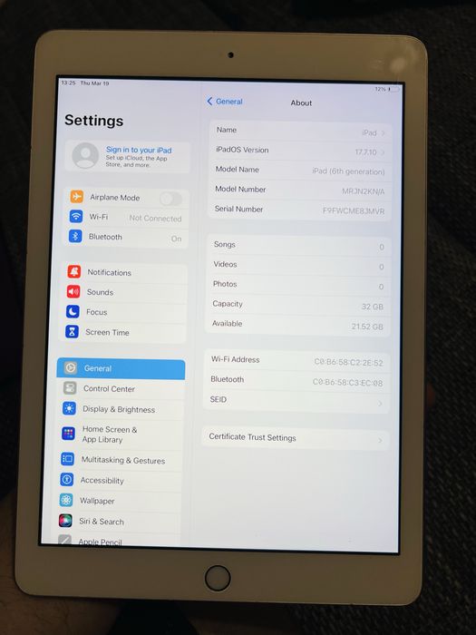 iPad 6 (2018) – Gold – 32 GB + Husă