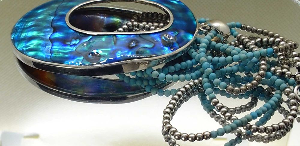 Colier Statement Gigant – Argint Masiv & Abalone