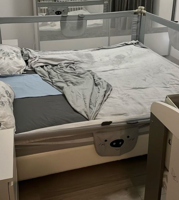 Set 3 protectii laterale pat culisante