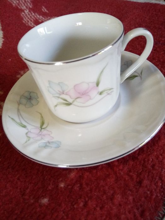 6 cesti medii cafea portelan