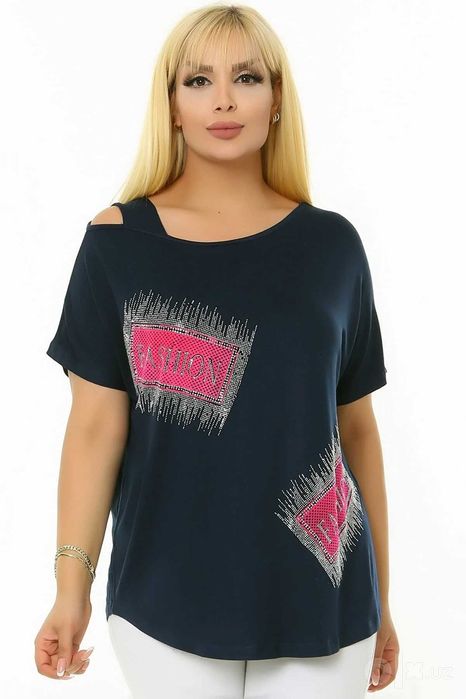 Блузка ТУРЦИЯ разм турк3XL 4XL Наш-52,54.56 Трикотаж стрейч. Стройнит.
