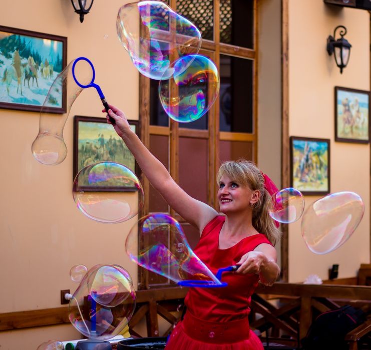 Шоу мыльных пузырей