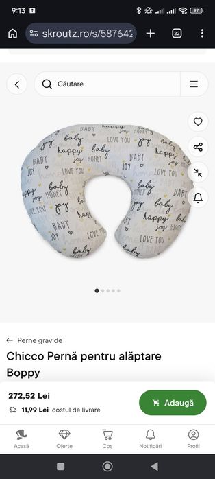 Pernă alăptare Chicco