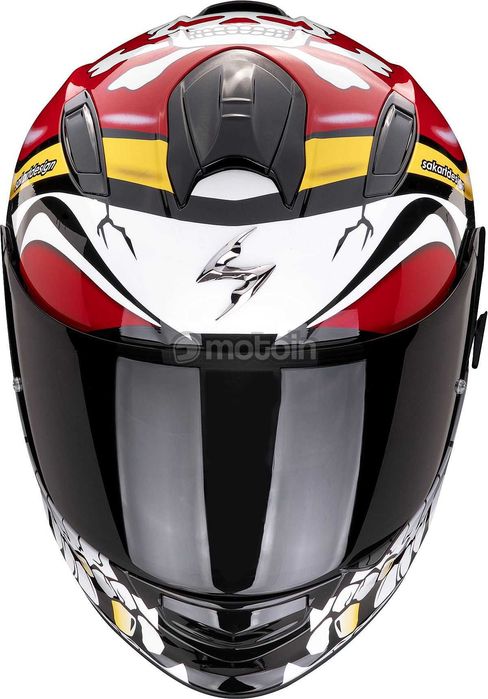 Мото Каска SCORPION EXO-491 Pirate Red ,очила,XL 61-62 см.NEW 2025