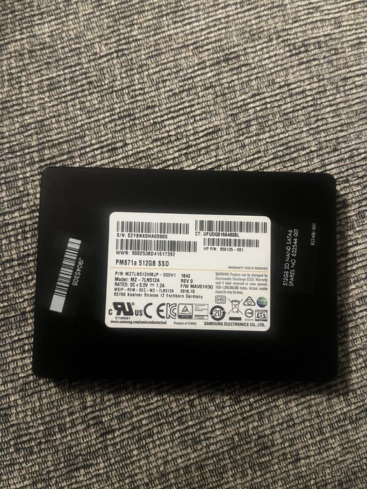 SSD Samsung PM871a 512Gb
