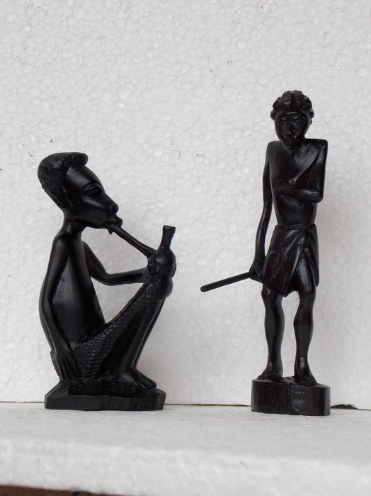 statuete abanos sculptura lemn arta veche figurine antichitati