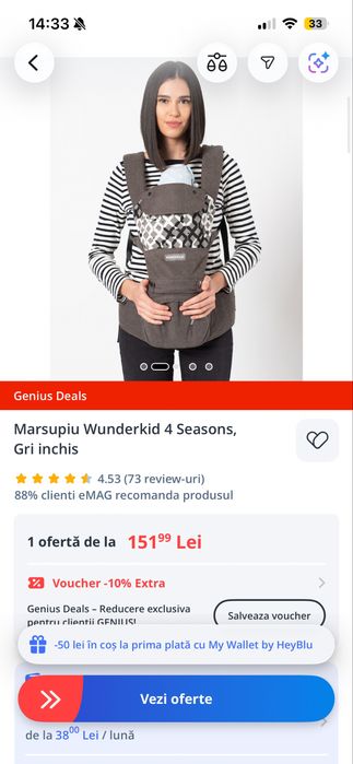 Vand marsupiu cu scaunel
