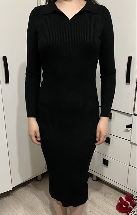 Платье черное трикотаж