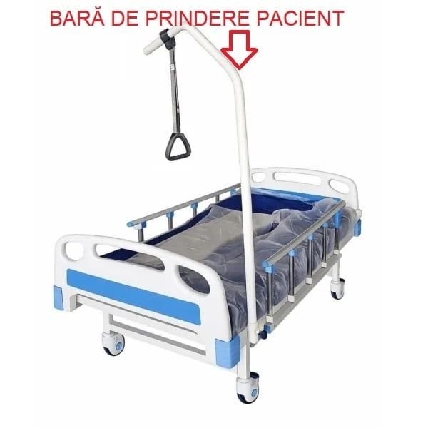 Pat de spital Nou ,rabatabil profesional medical cu saltea, 4 secțiuni, suport 200 kg, reglare spate și picioare
