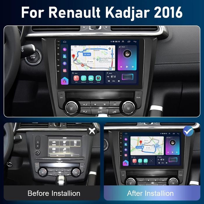 Navigatie android Renault Kadjar rama inclusa Waze YouTube GPS USB
