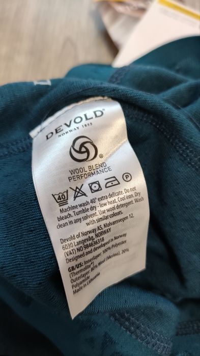 Нов мъжки мерино термоклин Devold S size