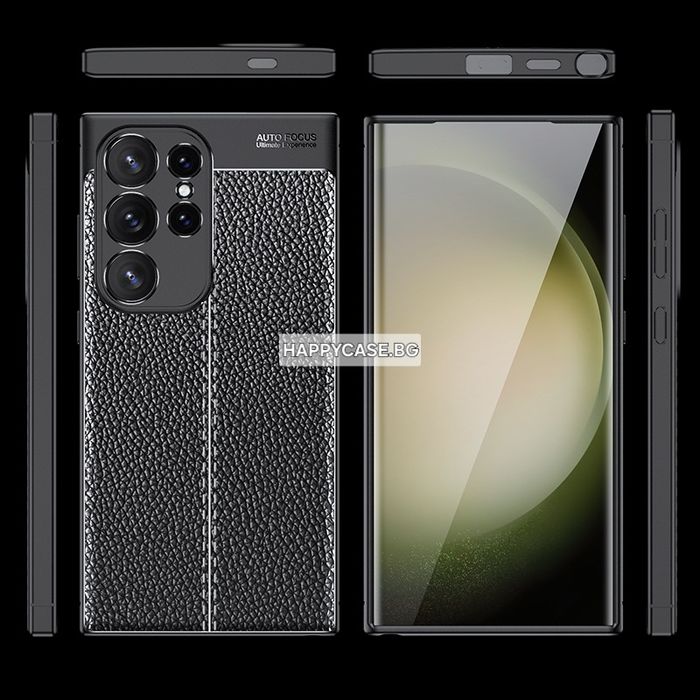 AUTOFOCUS кейс гръб кожена шарка за Samsung Galaxy S25 S24 S23 / Ultra / FE