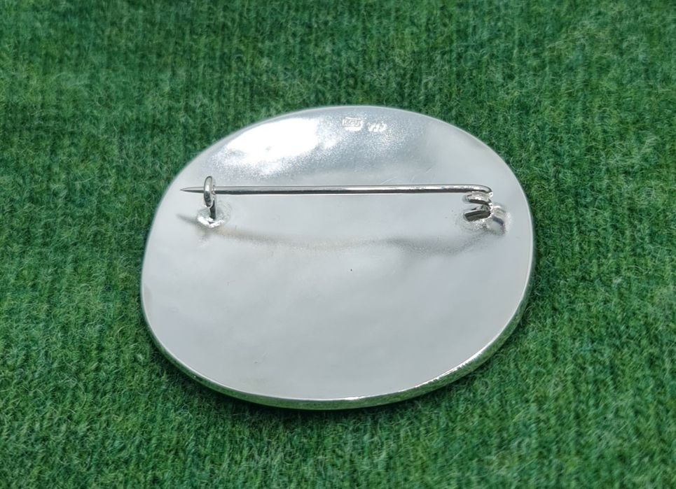 Podoabă de vânătoare din argint masiv unicat scenă cu mistreț