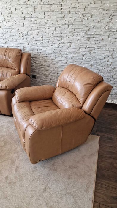 Кожен фотьойл ARGENTINA – CHEERS, Канапе - разтегаемо