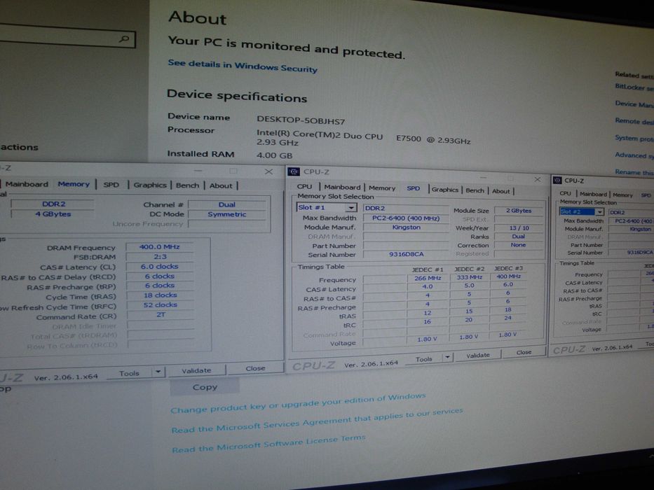 Memorie ram Kingston kvr800 ddr2 800 mhz pc2 6400 4gb dual kit 2x 2gb