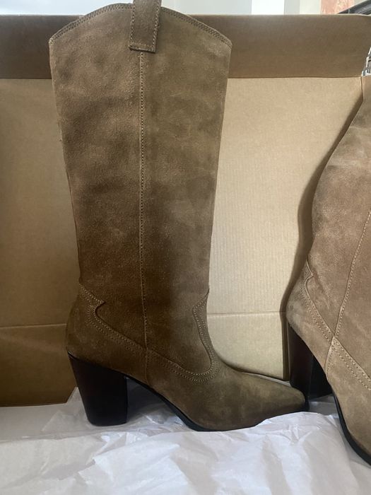 Cizmulițe pt Damă din Piele Întoarsă Mango