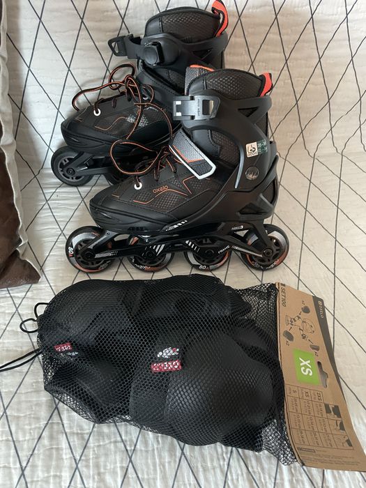 Role Oxelo reglabile 35–38 + set protecții