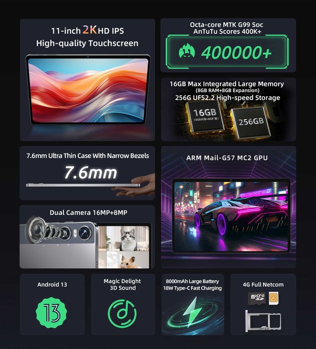 BMAX MaxPad i11 Power 8+8/ 256 GB 11" Таблет