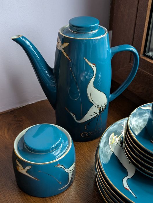 Serviciu de cafea, porțelan China, retro