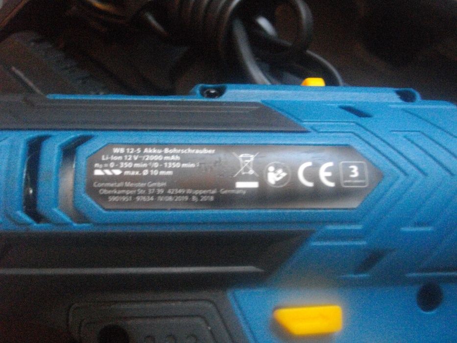 Нов 12V Li-ion Workzone DuroPro Боди Винтоверт+Зарядно+Куфар Немски12В