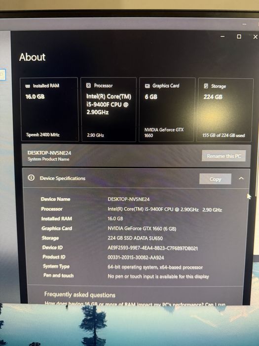 PC Gaming – i5 9400F / GTX 1660 6GB / 16GB RAM – gata de folosit