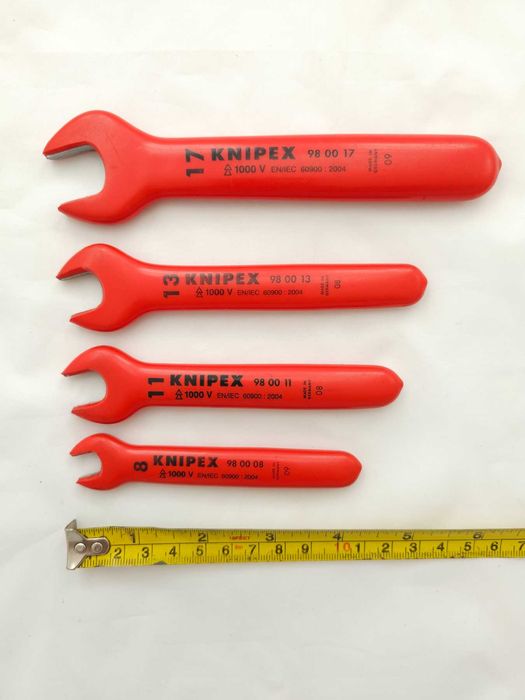 комплект гаечни ключове 4 бр. Knipex, 8-11-13-17, 1000 V, Германия
