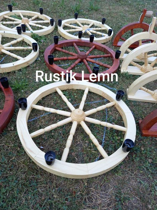 Lustre rustice din lemn