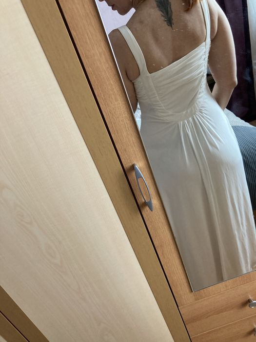 Дамска рокля бял цвят S/M