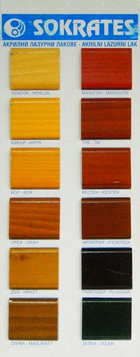 Лазурен лак на водна основа Sokrates