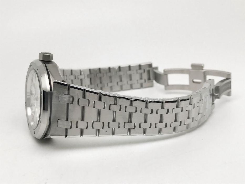 Audemars Piguet Royal Oak 15450 37mm Бял циферблат Стомана - QC снимки