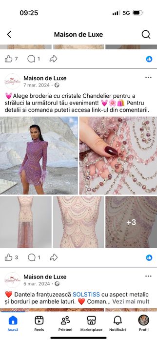 Rochie nașă broderie de lux model unicat