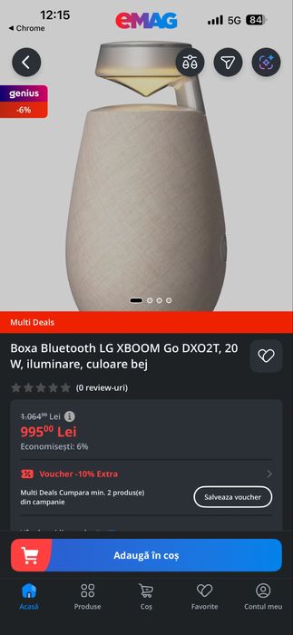 Boxa Bluetooth Portabila LG XBOOM 360