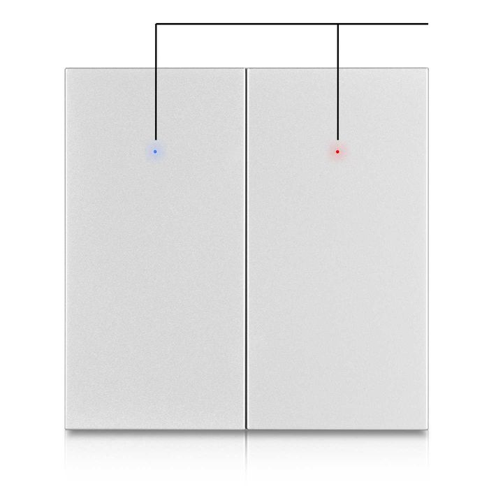 Умный выключатель ROXIMO, двухкнопочный, белый, SWBTN01-2W