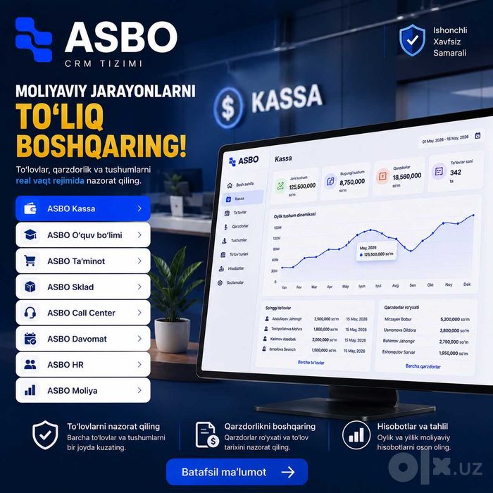 Xususiy Maktab CRM Dasturi | Maktab Boshqaruv Tizimi