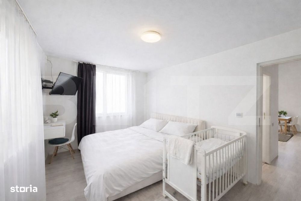 Apartament 2 camere, 2 orientari, 46 mp, parcare, zona Stejarului,