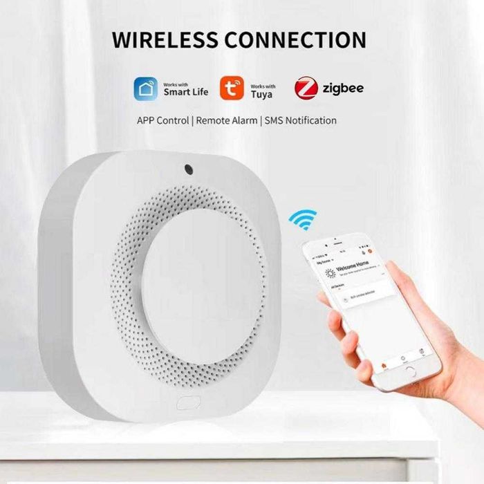Смарт сензор за дим SMART Tuya Wifi 9V