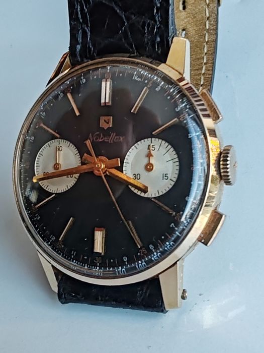 Ceas Nobellux Panda Chronograph Aur 18k Landeron 248